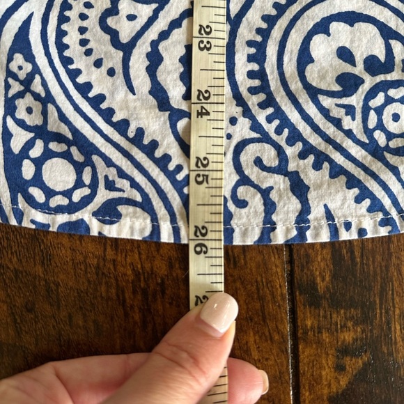 Talbots | Boho 100% Cotton Paisley Beaded Blouse - Picture 9 of 9